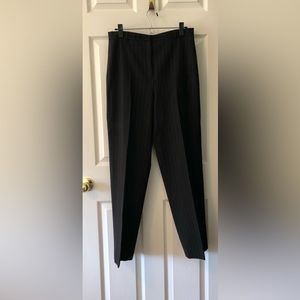 Dark gray almost black pinstriped pants